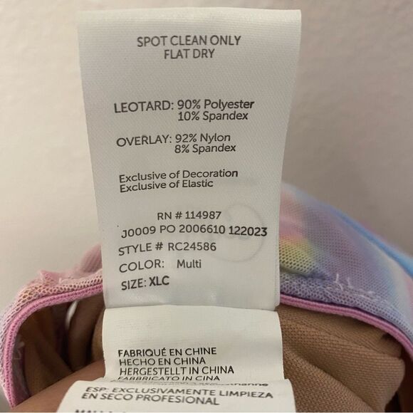 Revolution lyrical lavender tie dye Dance costume TAKE IT ALL RC24586 XLC child - Picture 10 of 11